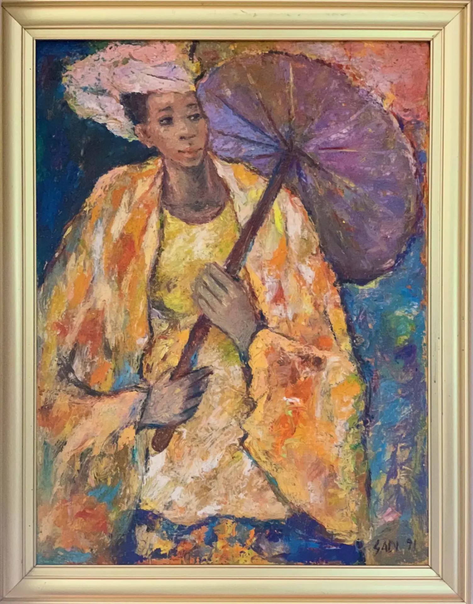 'La femme au parapluie', Sadi Matamba, 1991