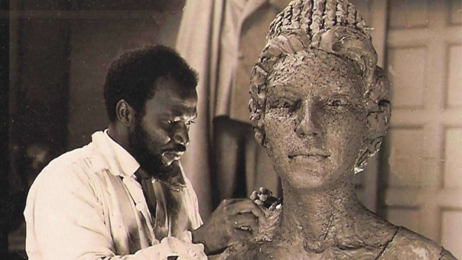 Ben Enwonwu in the studio