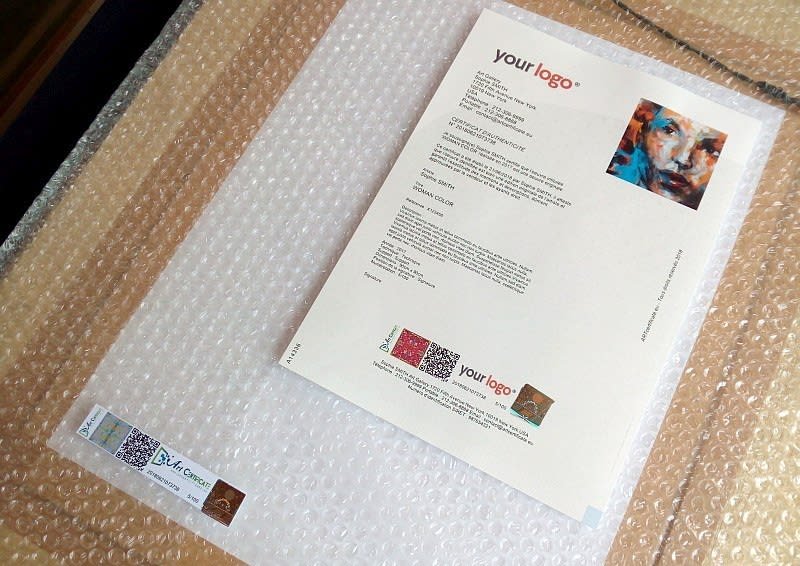 Sample of a certificate of authenticity