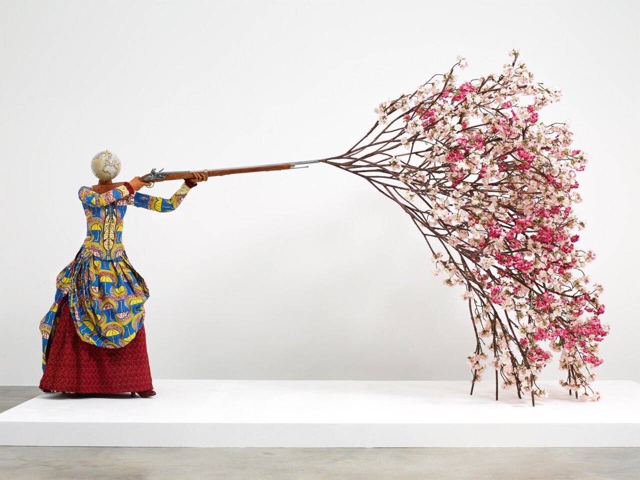 Yinka Shonibare Woman Shooting Cherry Blossoms