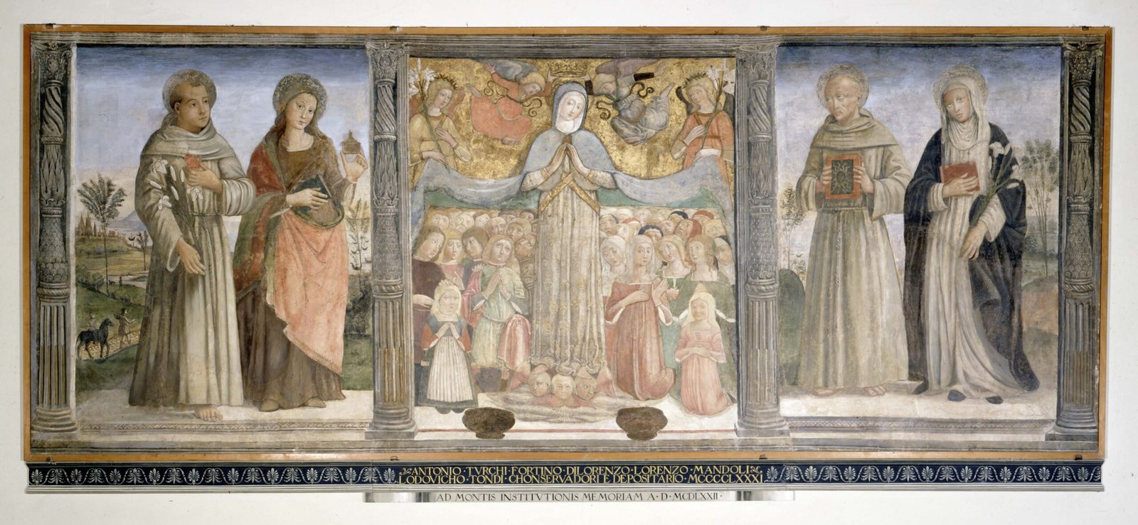 Benvenuto di Giovanni, Madonna of Mercy fresco